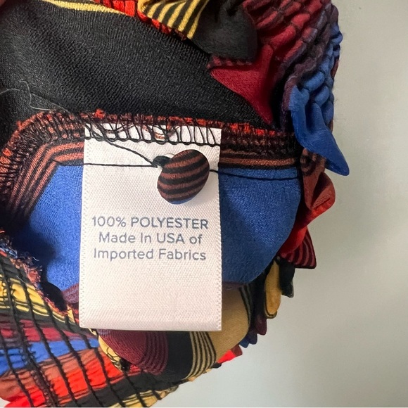 Allison Joy Women’s Mock Neck Sleeveless Striped Blouse Size Small Career Office - Picture 6 of 10